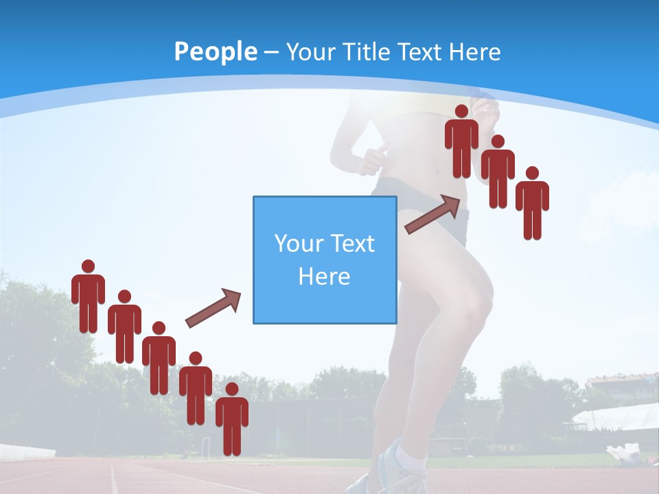 A Woman Running On A Running Track Powerpoint Template PowerPoint Template