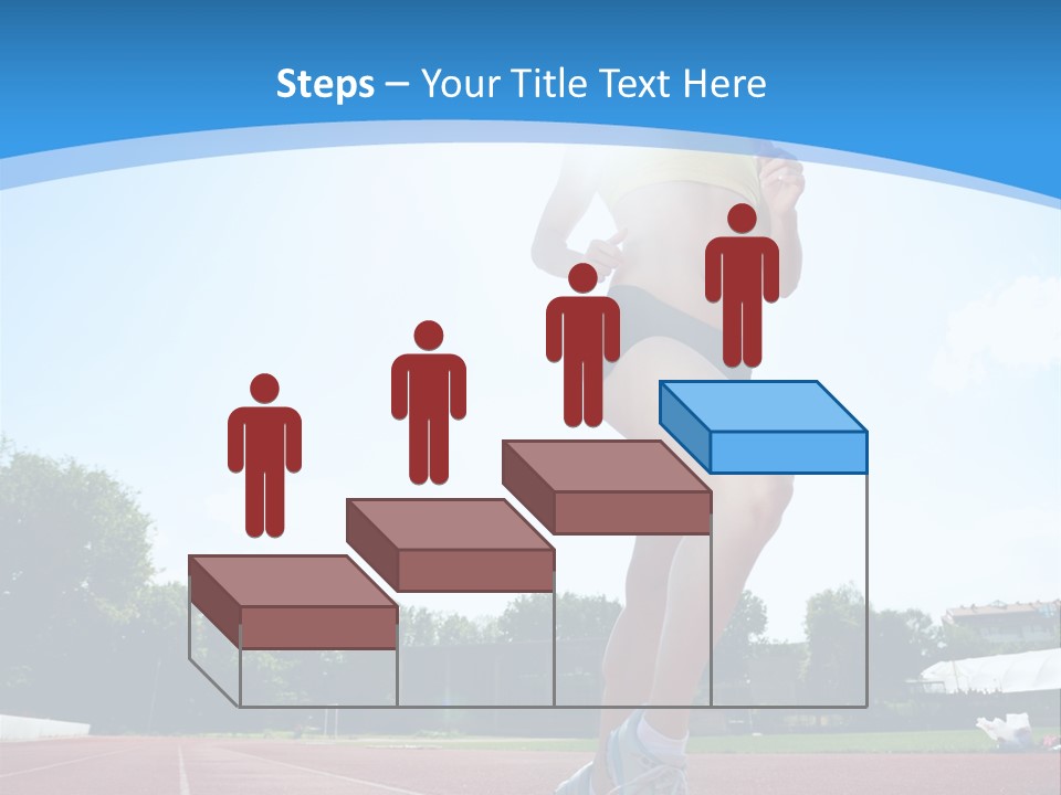 A Woman Running On A Running Track Powerpoint Template PowerPoint Template