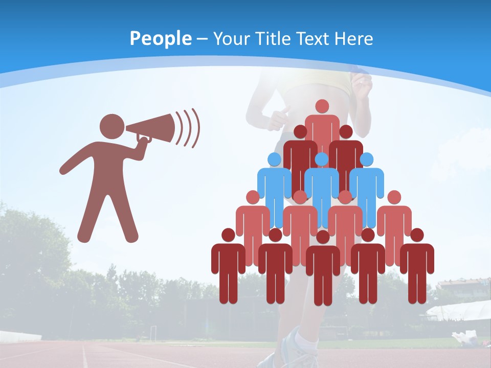 A Woman Running On A Running Track Powerpoint Template PowerPoint Template