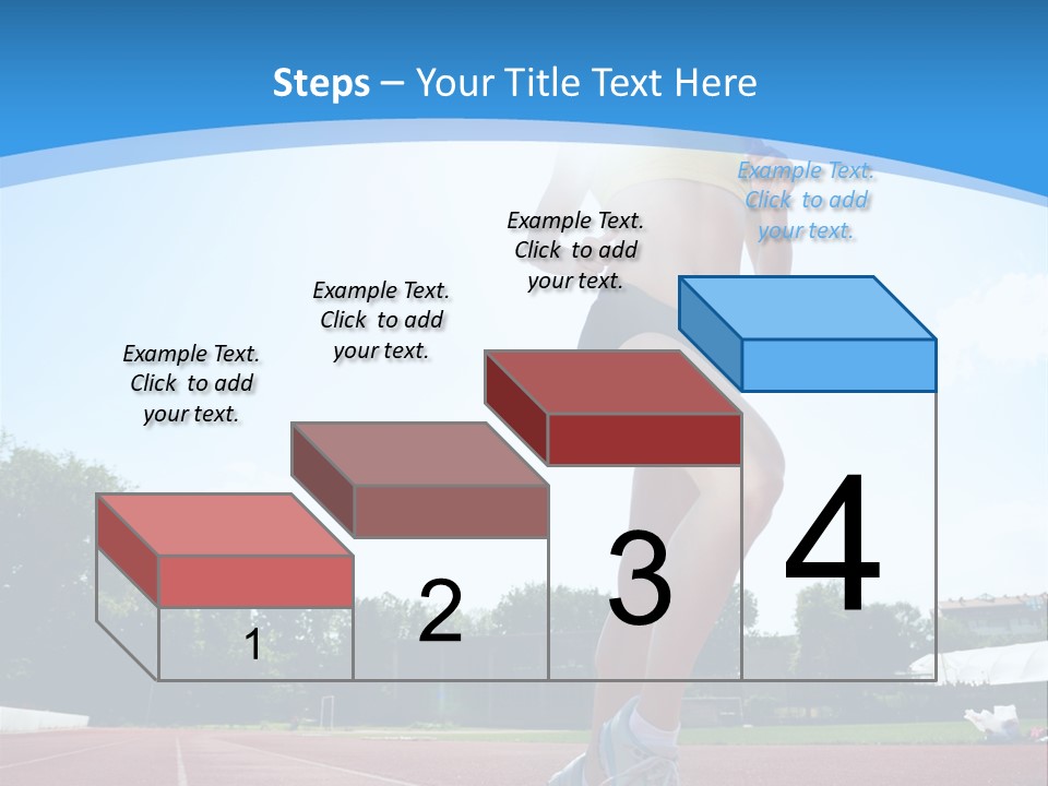 A Woman Running On A Running Track Powerpoint Template PowerPoint Template
