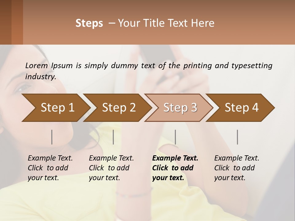 A Woman Sitting On A Couch Holding A Cell Phone PowerPoint Template