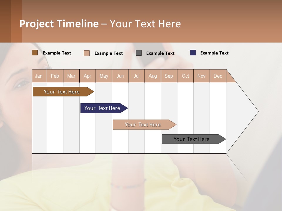 A Woman Sitting On A Couch Holding A Cell Phone PowerPoint Template