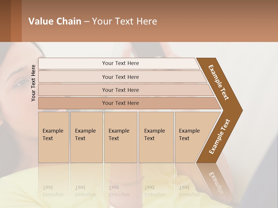 A Woman Sitting On A Couch Holding A Cell Phone PowerPoint Template