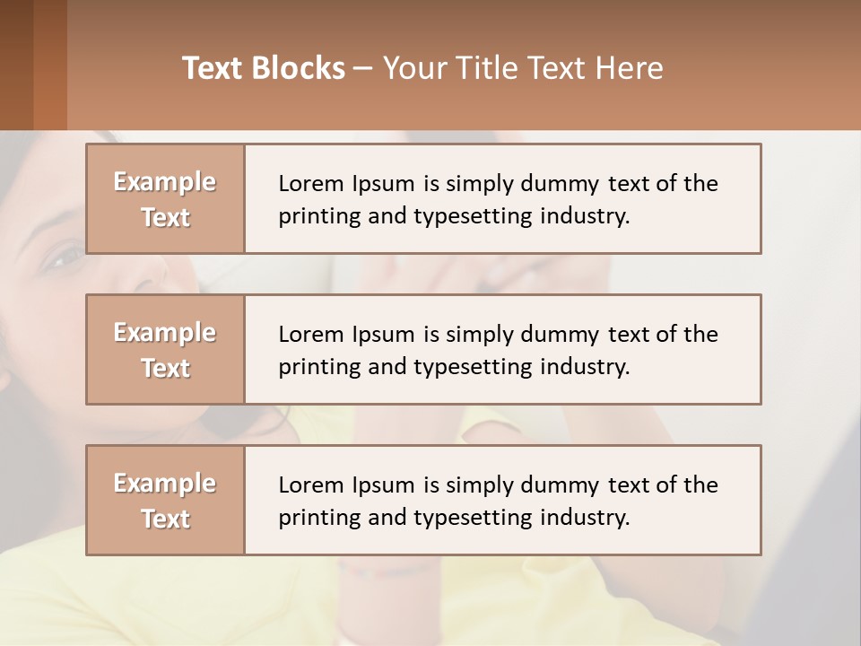 A Woman Sitting On A Couch Holding A Cell Phone PowerPoint Template