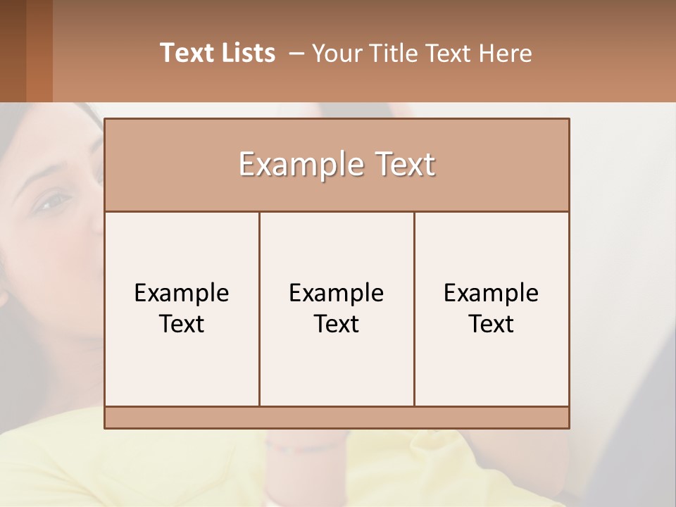 A Woman Sitting On A Couch Holding A Cell Phone PowerPoint Template