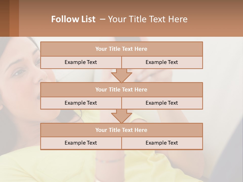 A Woman Sitting On A Couch Holding A Cell Phone PowerPoint Template