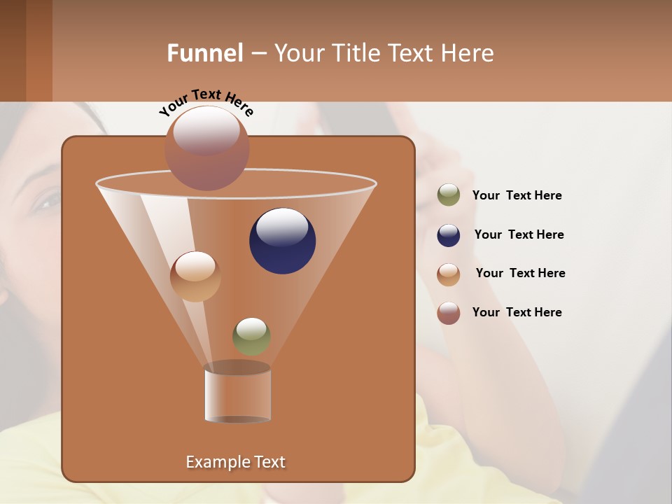 A Woman Sitting On A Couch Holding A Cell Phone PowerPoint Template