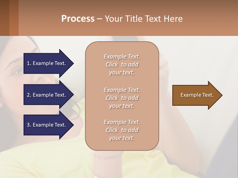 A Woman Sitting On A Couch Holding A Cell Phone PowerPoint Template