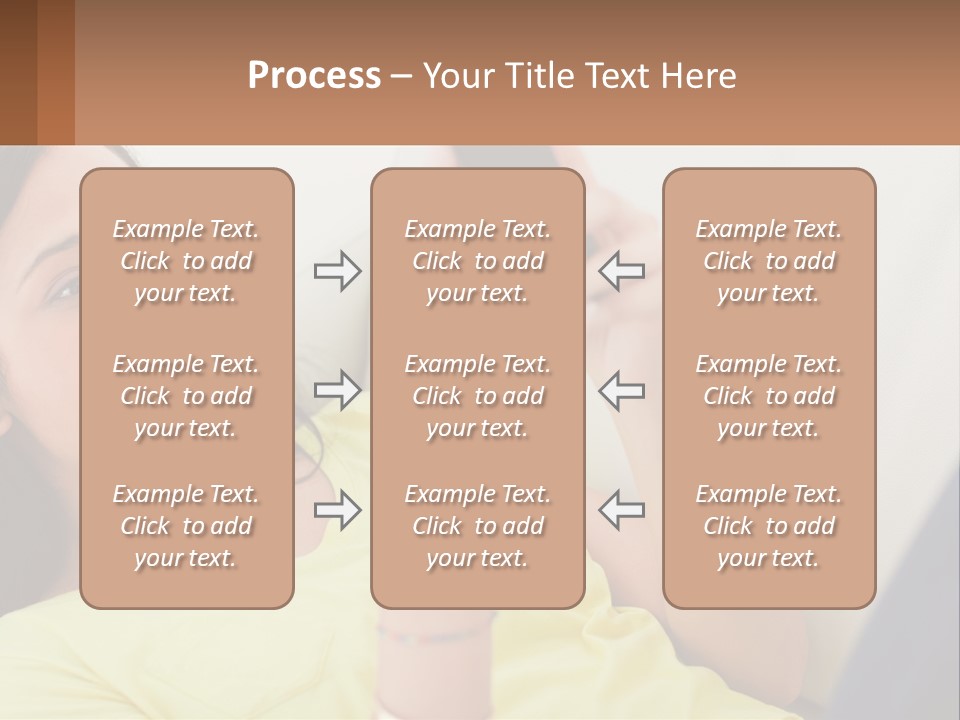 A Woman Sitting On A Couch Holding A Cell Phone PowerPoint Template