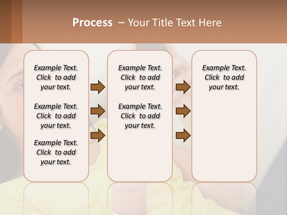 A Woman Sitting On A Couch Holding A Cell Phone PowerPoint Template