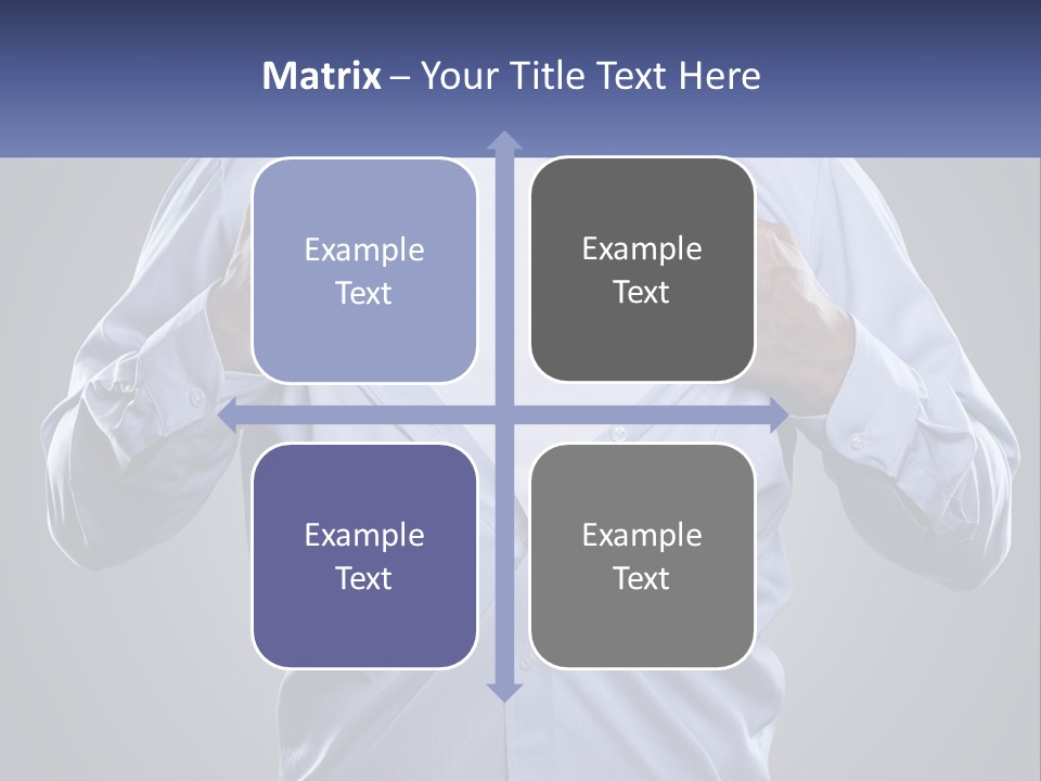 A Man In A Blue Shirt Is Opening His Shirt PowerPoint Template