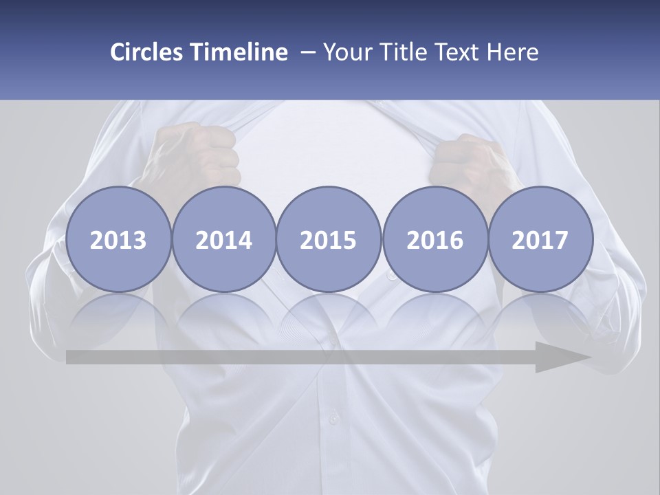 A Man In A Blue Shirt Is Opening His Shirt PowerPoint Template