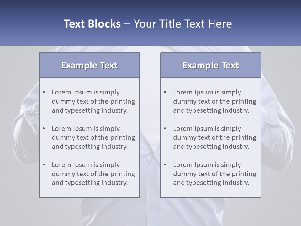 A Man In A Blue Shirt Is Opening His Shirt PowerPoint Template