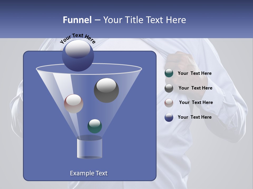 A Man In A Blue Shirt Is Opening His Shirt PowerPoint Template