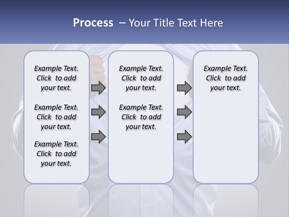A Man In A Blue Shirt Is Opening His Shirt PowerPoint Template
