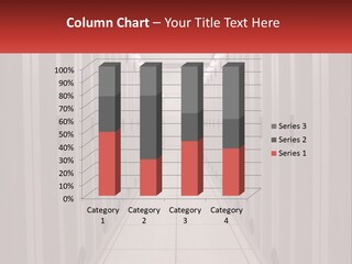 A Long Row Of Servers In A Data Center PowerPoint Template