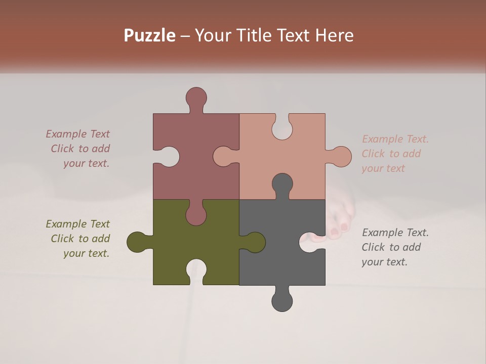 A Woman's Bare Feet On A Tile Floor PowerPoint Template