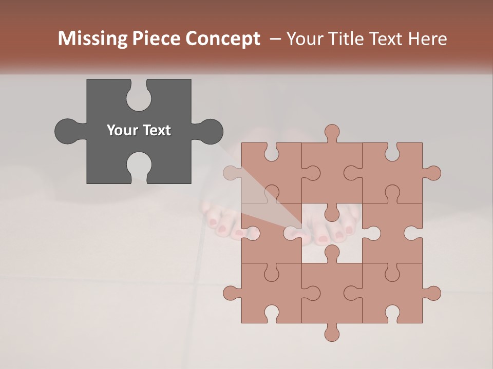A Woman's Bare Feet On A Tile Floor PowerPoint Template