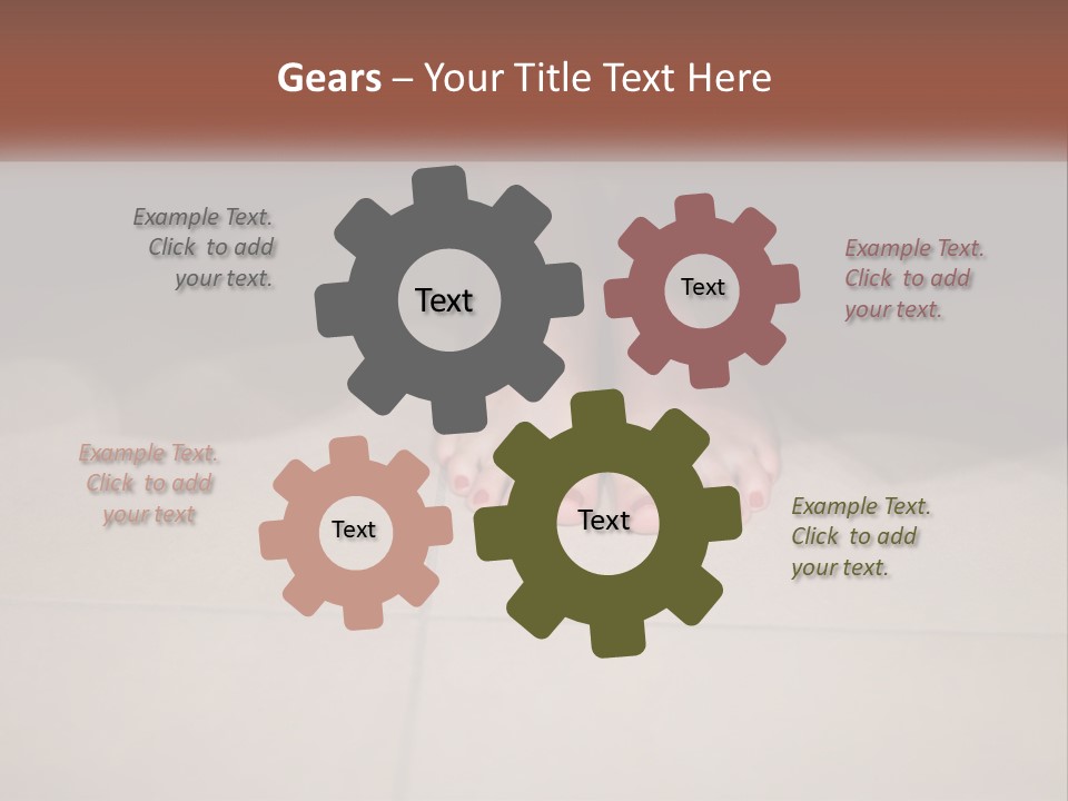 A Woman's Bare Feet On A Tile Floor PowerPoint Template