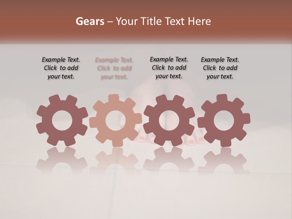 A Woman's Bare Feet On A Tile Floor PowerPoint Template
