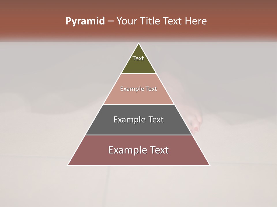 A Woman's Bare Feet On A Tile Floor PowerPoint Template