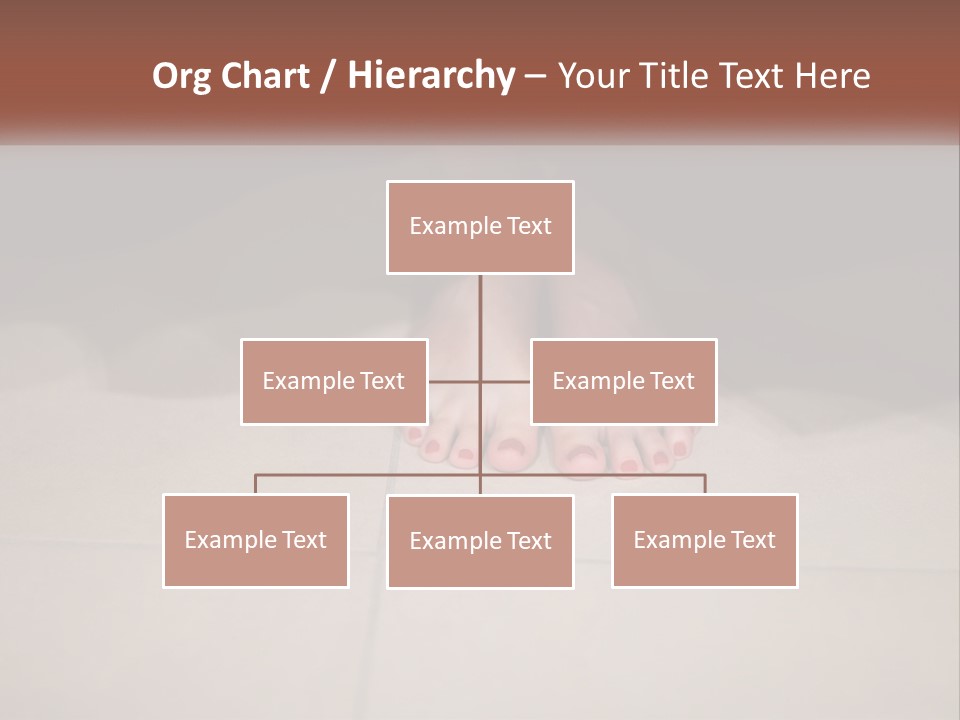 A Woman's Bare Feet On A Tile Floor PowerPoint Template