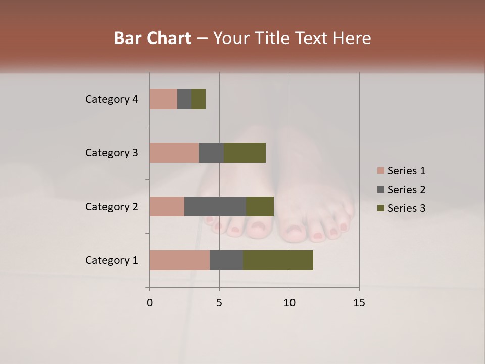 A Woman's Bare Feet On A Tile Floor PowerPoint Template
