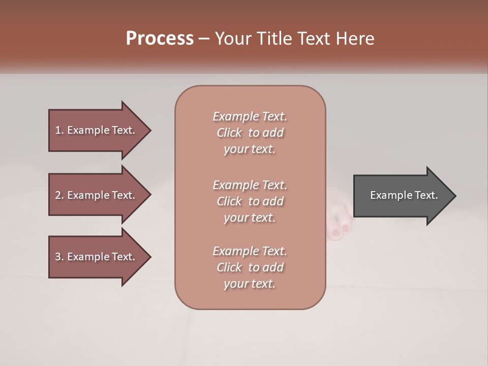 A Woman's Bare Feet On A Tile Floor PowerPoint Template