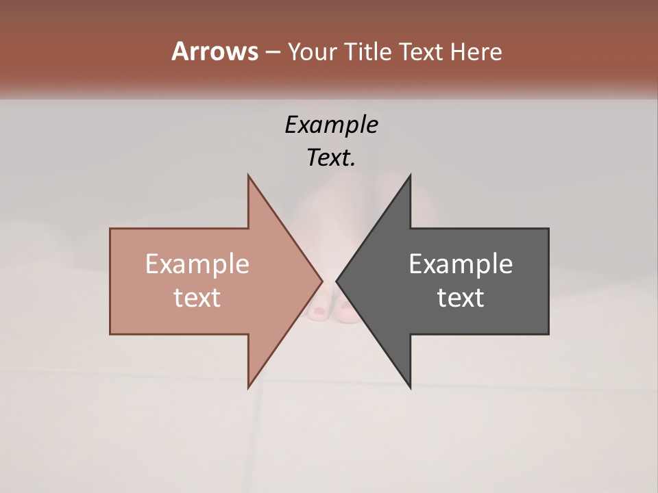 A Woman's Bare Feet On A Tile Floor PowerPoint Template