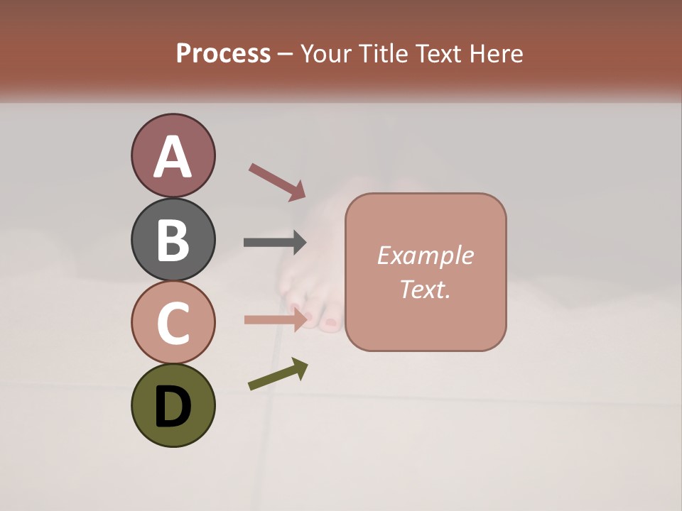 A Woman's Bare Feet On A Tile Floor PowerPoint Template