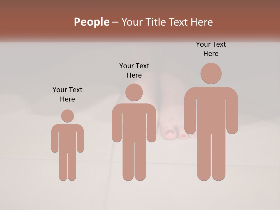 A Woman's Bare Feet On A Tile Floor PowerPoint Template