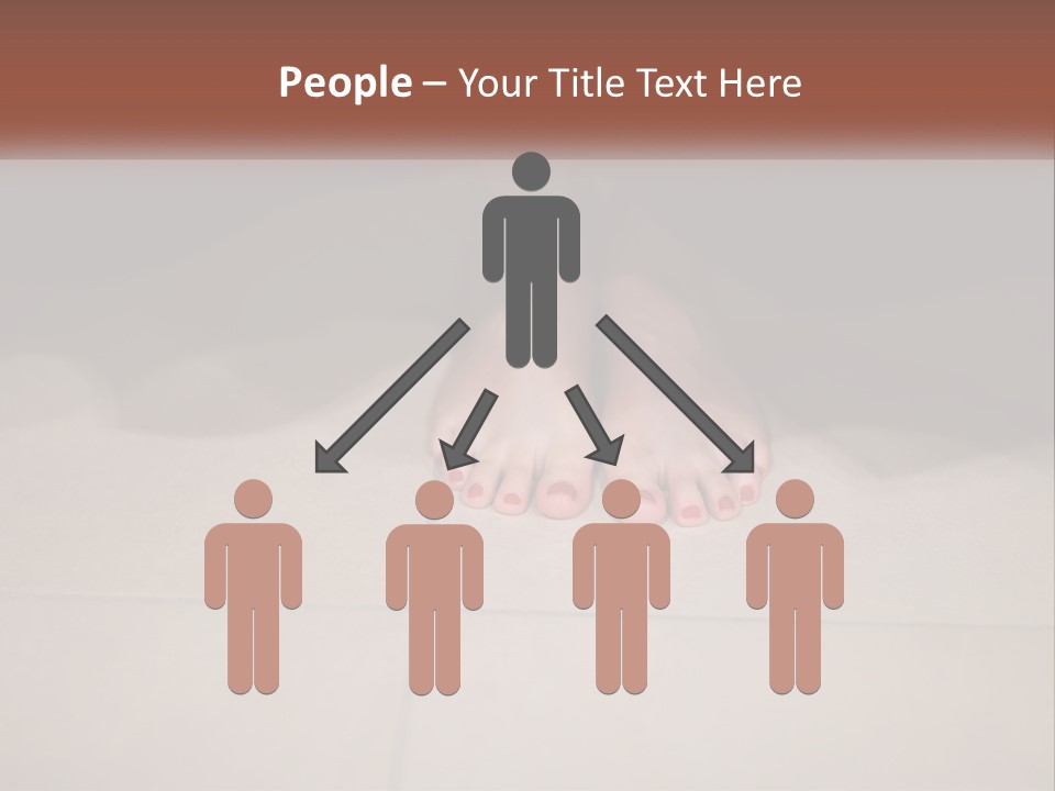 A Woman's Bare Feet On A Tile Floor PowerPoint Template