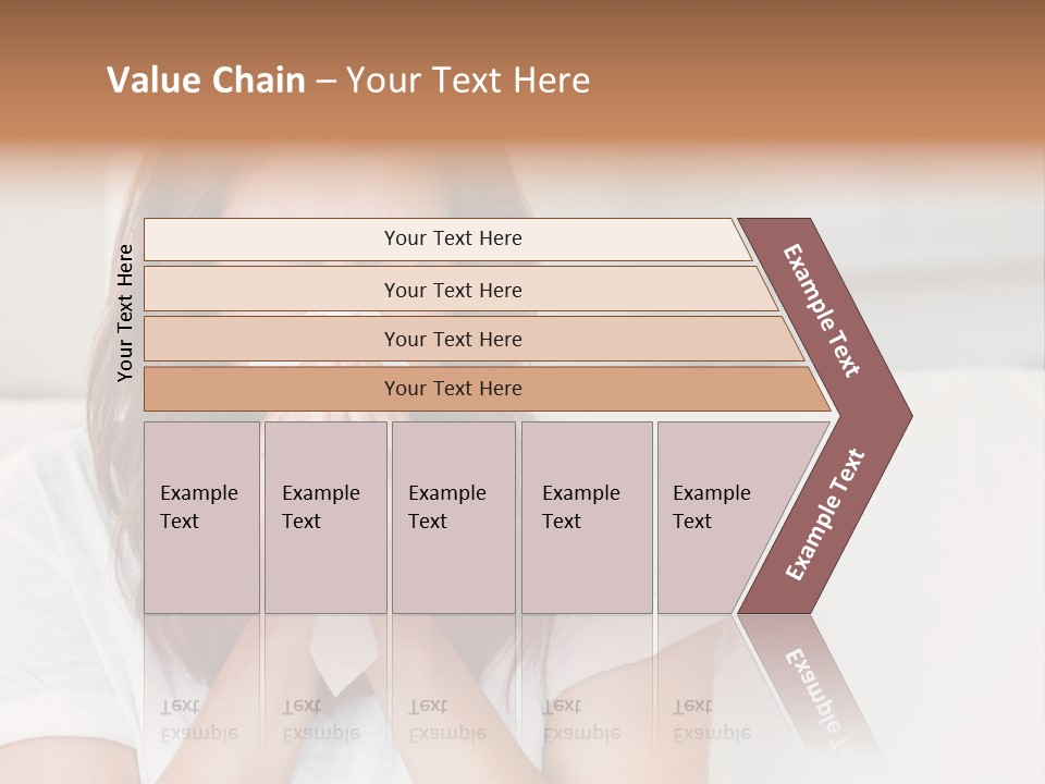 A Woman Blowing Her Nose While Sitting On A Couch PowerPoint Template
