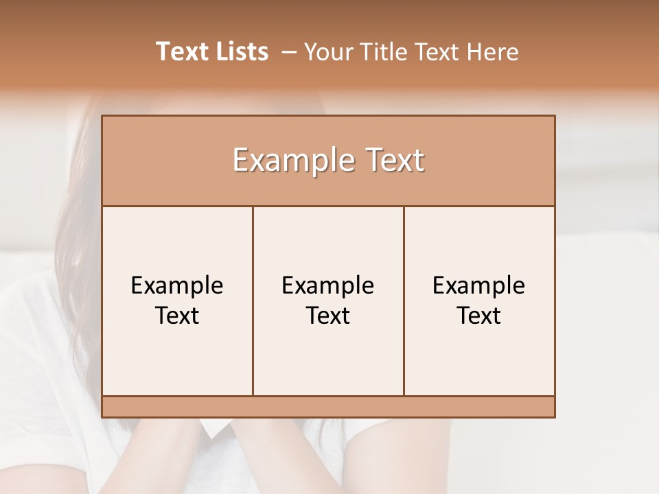 A Woman Blowing Her Nose While Sitting On A Couch PowerPoint Template