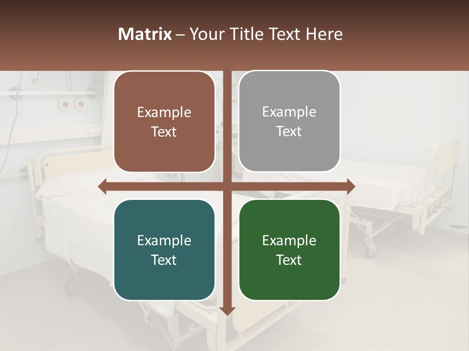 A Hospital Room With Two Beds And A Monitor PowerPoint Template