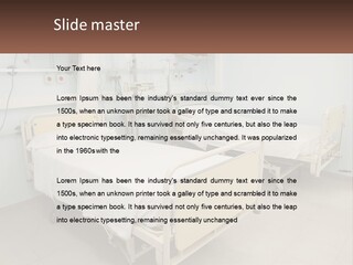 A Hospital Room With Two Beds And A Monitor PowerPoint Template