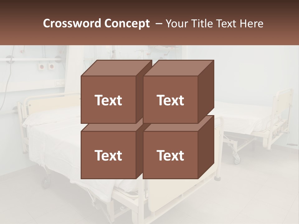 A Hospital Room With Two Beds And A Monitor PowerPoint Template