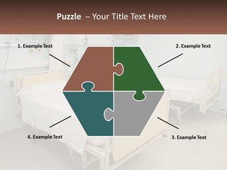A Hospital Room With Two Beds And A Monitor PowerPoint Template