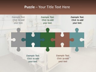 A Hospital Room With Two Beds And A Monitor PowerPoint Template