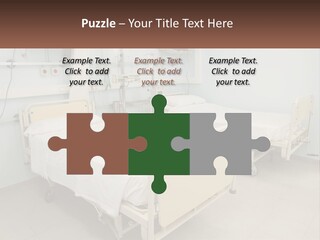 A Hospital Room With Two Beds And A Monitor PowerPoint Template