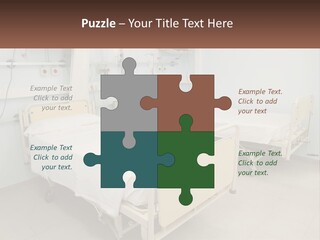 A Hospital Room With Two Beds And A Monitor PowerPoint Template