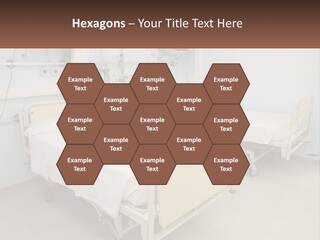 A Hospital Room With Two Beds And A Monitor PowerPoint Template