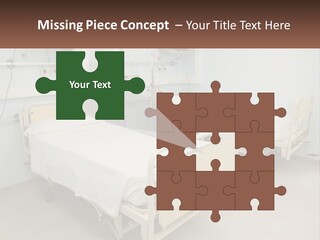 A Hospital Room With Two Beds And A Monitor PowerPoint Template