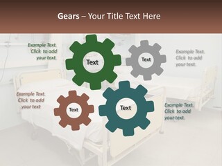 A Hospital Room With Two Beds And A Monitor PowerPoint Template