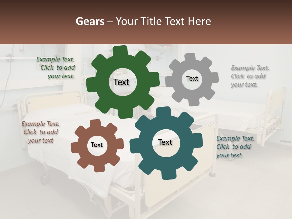 A Hospital Room With Two Beds And A Monitor PowerPoint Template