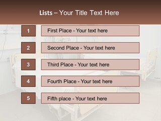 A Hospital Room With Two Beds And A Monitor PowerPoint Template