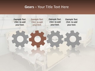 A Hospital Room With Two Beds And A Monitor PowerPoint Template