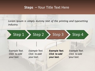 A Hospital Room With Two Beds And A Monitor PowerPoint Template