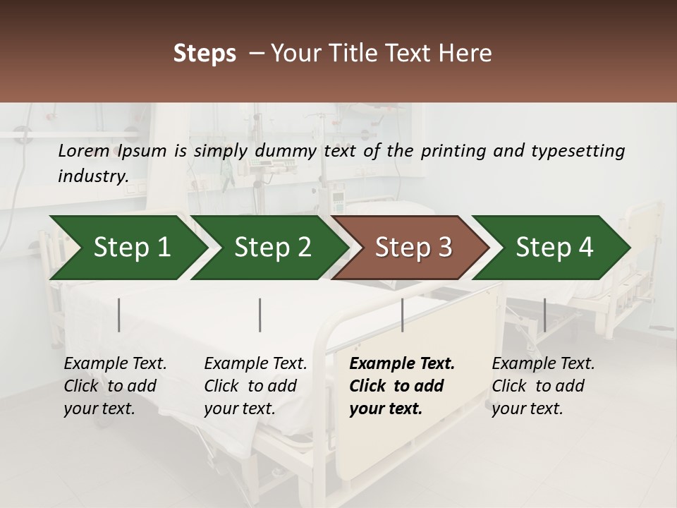 A Hospital Room With Two Beds And A Monitor PowerPoint Template