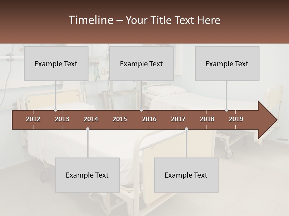A Hospital Room With Two Beds And A Monitor PowerPoint Template